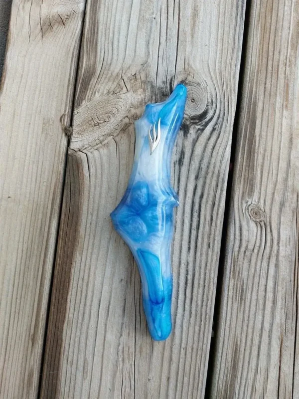 בית מזוזה בצורת ארץ ישראל לבן ותכלת