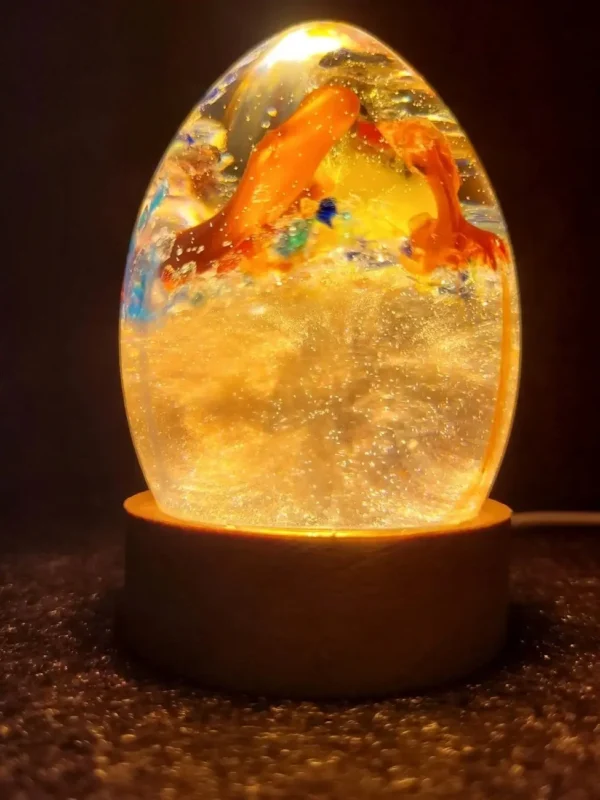 מנורת אפוקסי מהממת